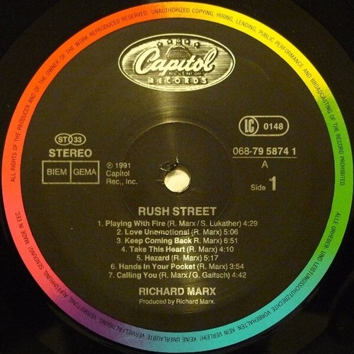 Richard marx rush - richard, ‎–